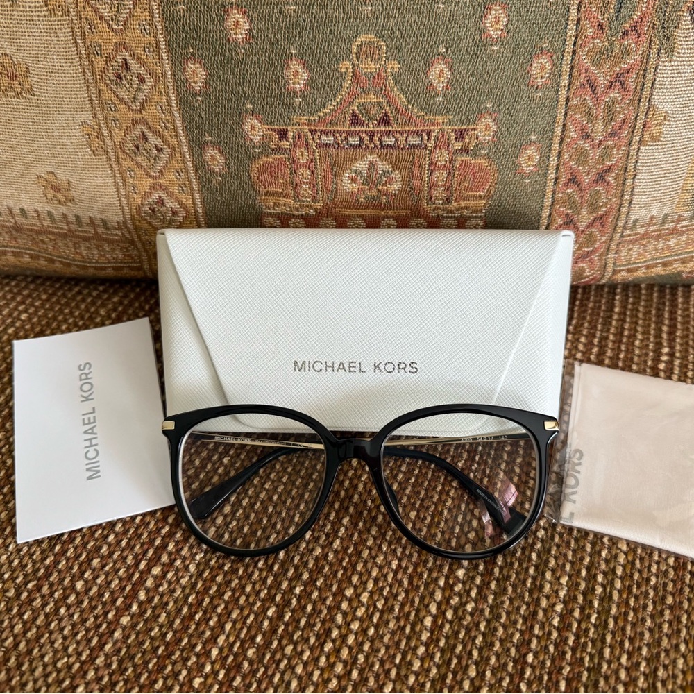 ✅Michael Kors - Westport Black Polished Eyeglasses MK4106U!